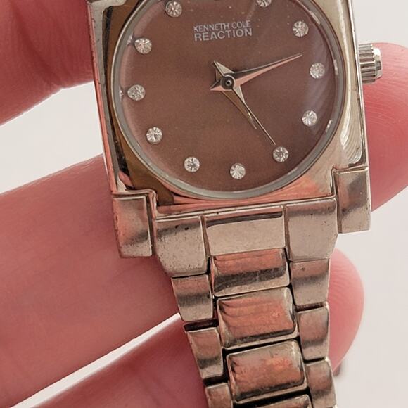 Kenneth Cole Reaction F3562621 Brown Dial Women’s Watch Working - Picture 8 of 10